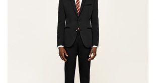 Black Tag Zara Mens Black Suit size 46