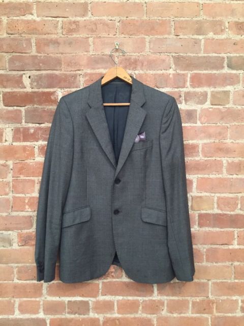 Acne Studios Men's Suit, 100% Wool, Gray, Size 48, Pants 33 X 32 | eBay