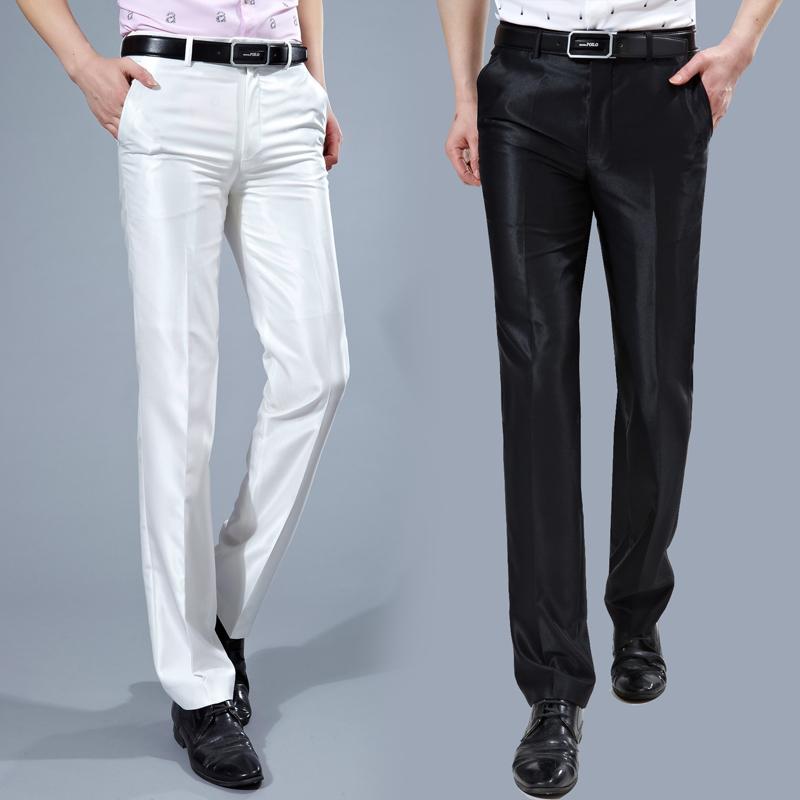 2019 Wholesale Men Suit Pants 2017 Slim Fit Mens Dress Pants Korean Fashion  Wrinkle Free Suit Pant Black White Formal Trousers For Men P62 From Simmer,  ...