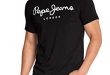 Pepe Jeans Mens Original Stretch Cotton Slim-Fit T-Shirt Black Size Xxl