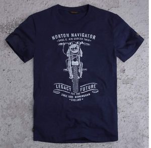 Image is loading Official-Norton-Motorcycle-T-Shirt-Blue-by-Pepe-
