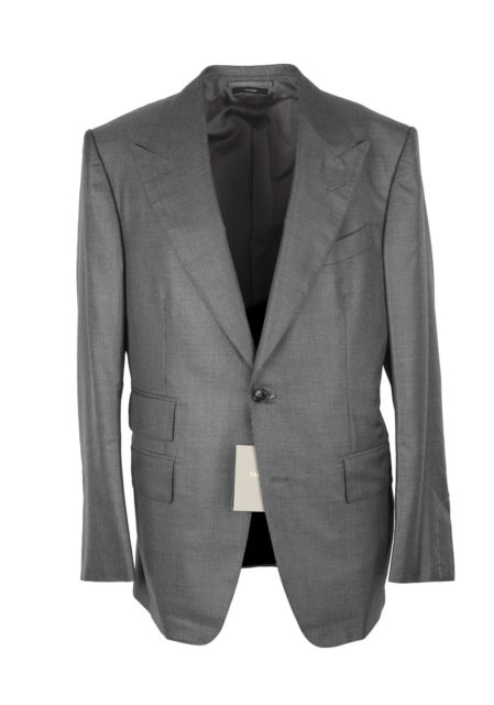New TOM FORD Windsor Gray Suit Size 50 / 40R U.S. Silk Wool Fit A