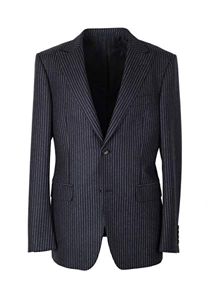 CL - Gucci Navy Flannel Striped Suit Size 50 / 40R U.S. In Wool