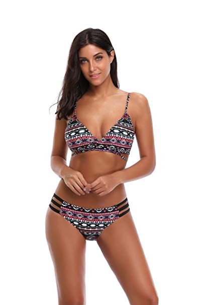 Amazon.com: DuoXinZhen Swimsuits Women, Sexy Swimwear 2 Pieces Bikini Set  Women's Bathing Suit: Clothing