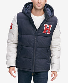 Tommy Hilfiger Menu0027s Varsity Hooded Puffer Jacket, Created for Macyu0027s