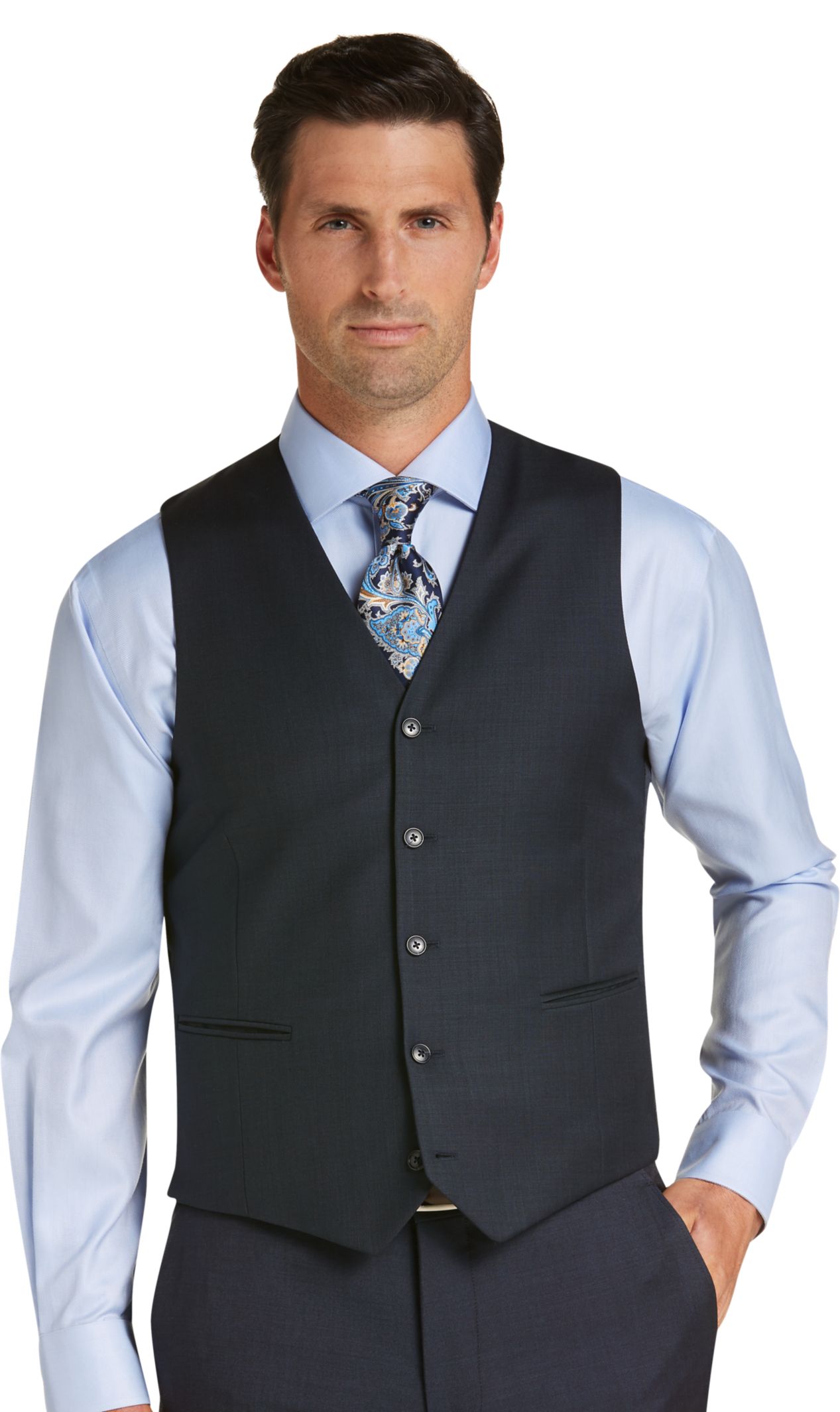 Traveler Slim Fit Suit Separate Vest - Top 10 Men's Clothing | Jos A Bank