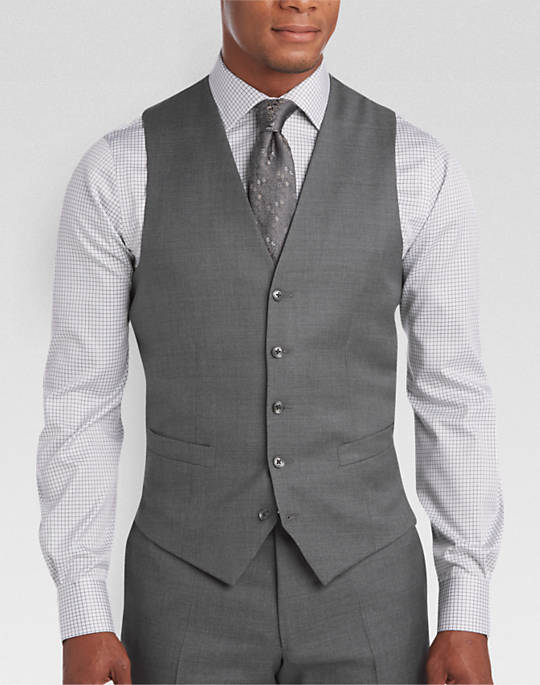 Joseph Abboud Gray Modern Fit Suit Separates Vest - Mens Clothing - Men's  Wearhouse