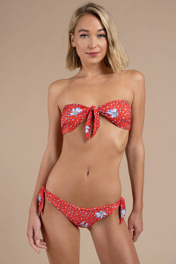 Bikinis, Red Multi, Jacey Bikini Bottom ...