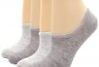 4 Pairs No Show Socks for Women Cotton Anti Skid Liner Boat Sneaker Socks