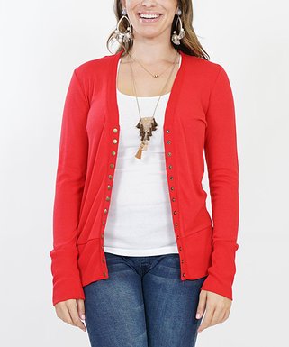 Ruby Snap-Button Cardigan - Plus
