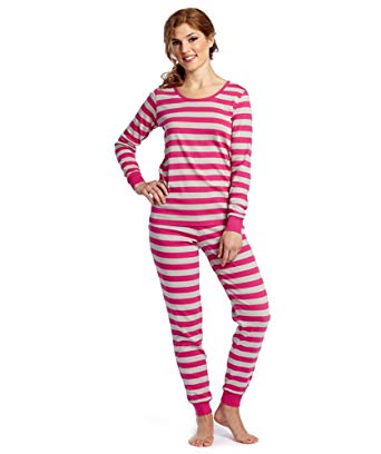 Leveret Womens Fitted Striped 2 Piece Pajama Set 100% Cotton (X-Small,