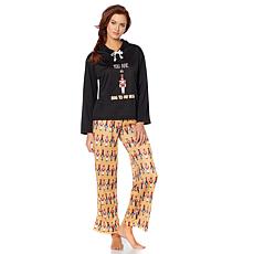 Jeffrey Banks Hoodie u0026 Pants 2-piece Holiday Pajama Set