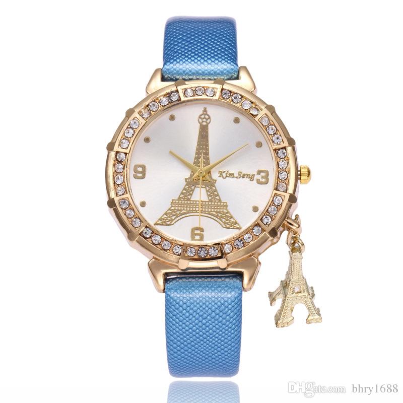 Fashion Creative Tower Pendant Women'S Watches Kimseng Luxury Brand Crystal  Diamond Quartz Watch Female Ladies Dress Casual Wrist Watches Online  Shopping ...