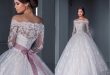 Discount Luxurious Ball Gown Princess Lace Wedding Dresses 2016 New Off The  Shoulder Long Sleeves Chapel Train Tulle Appliques Beads Bridal Gowns  Wedding