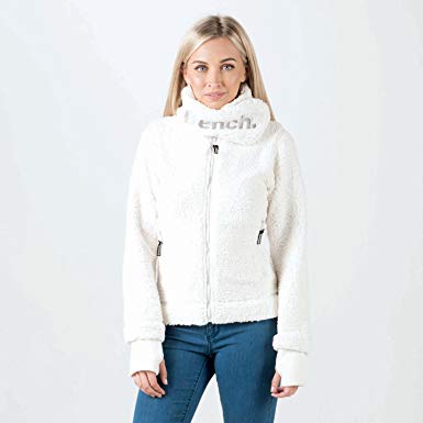 Bench Womens Womens Investigator Fleece Jacket in White - 16