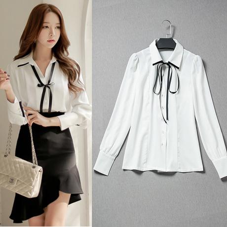 2019 Formal Office Blouses With Bow Ribbon Shirt Women White Linen Shirts  Long Sleeve For Women Ol Shirt From Linani, $30.64 | Traveller Location