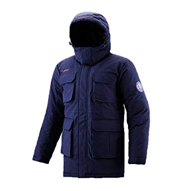Fuerza Mens Winter Down Wellon Durable Hooded Parka Jacket Coat