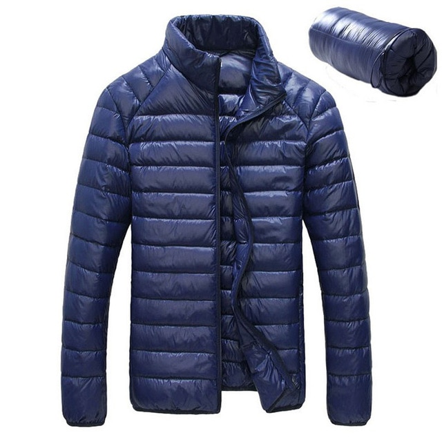 US $22.38 36% OFF|2018 New Men Winter Jacket Ultra Light 90% White Duck  Down Jackets Casual Portable Winter Coat for Men Plus Size Down Parkas-in  Down