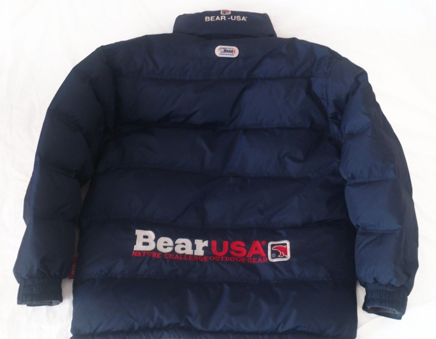 Vintage 90s Bear Usa Reversible Goose Down puffer jacket Navy Blue /Dark  Gray SIze L by VapeoVintage on Etsy