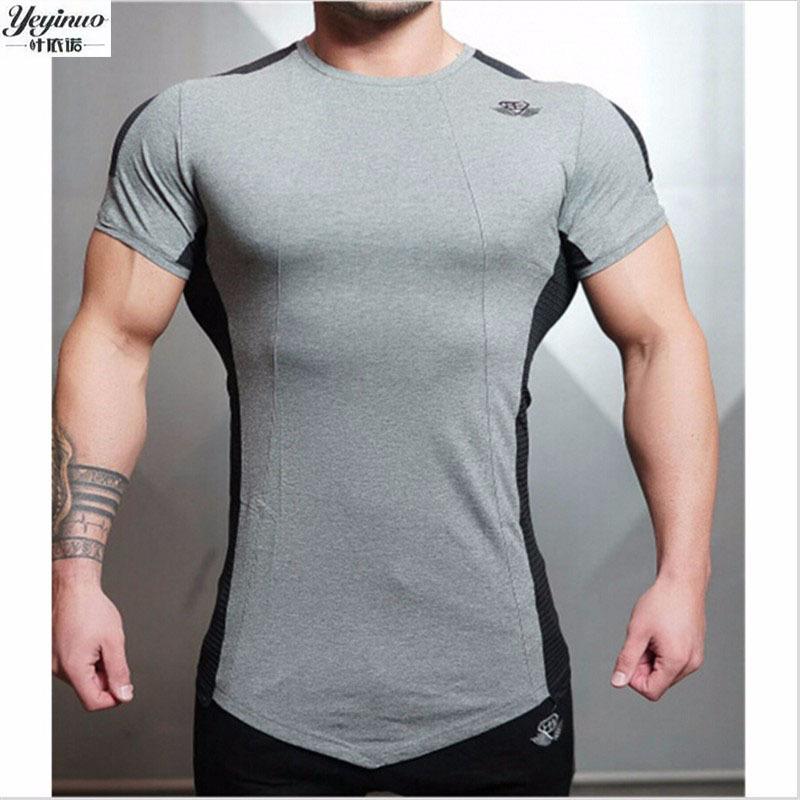 2017 Summer Of O Neck Man Elastic Slim Fit Body Engineers Bodybuilding And  Fitness Crime Short Sleeve T Shirt Cool T Shirt Buy Shirts Online From