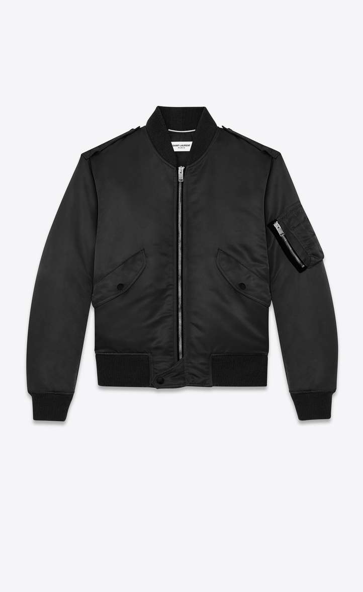 bomber jacket in nylon, Front view