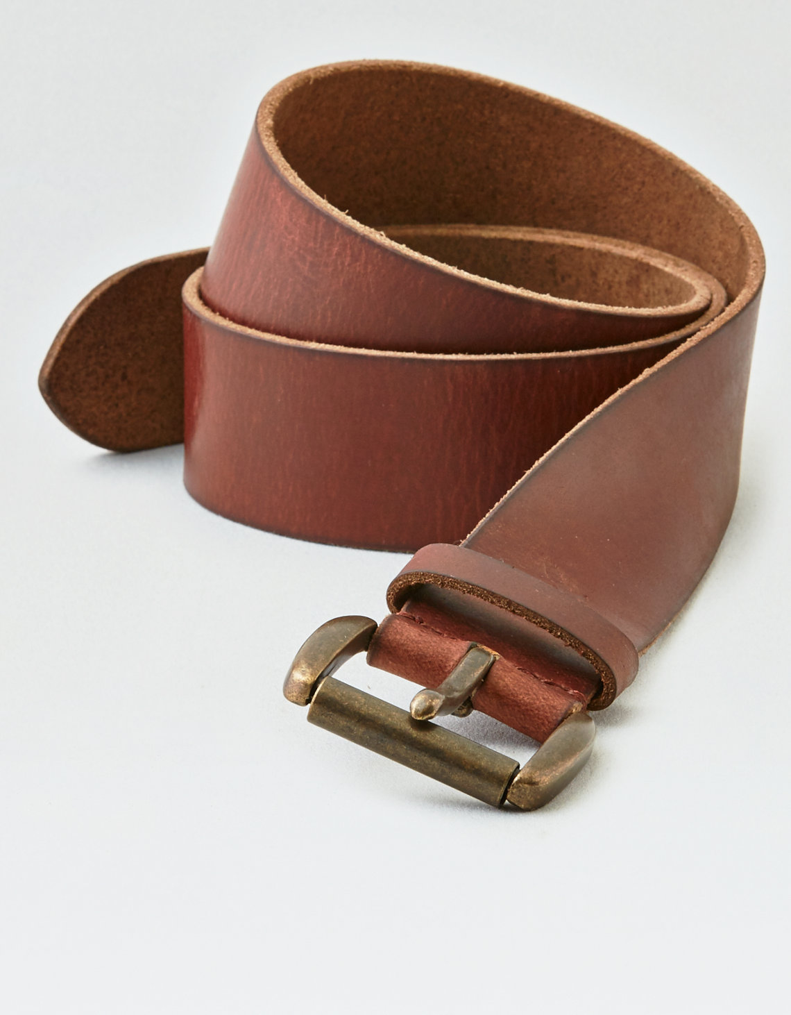 AEO Wide Brown Leather Belt. Placeholder image. Product Image