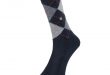 Burlington Preston Argyle Dark Blue Socks 242846125