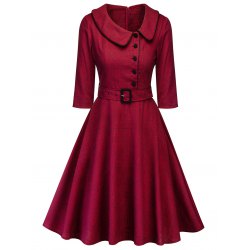 Wholesale Peter Pan Collar Plaid Vintage Dress Xl Red Online. Cheap Yellow  Vintage Dress And Purple Vintage Dress on Traveller Location