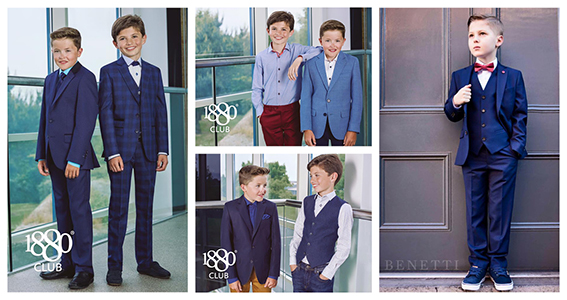 Some of 1880 Club Suits and Shirts for Communion and Confirmation available  in Louis Boyd Menswear at Park Centre