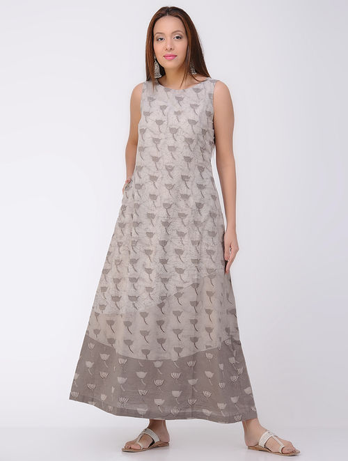 Kashish Dabu-printed Cotton Dress with Pocket