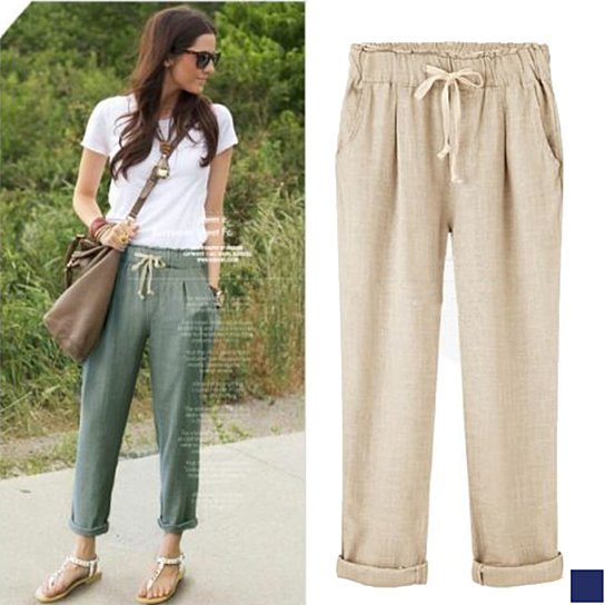 Buy Elastic Waist Breathable Cotton Pants in 3 Colors by Amaryllis on  OpenSky