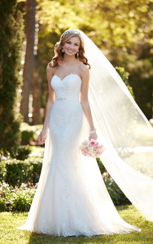 6341 Strapless Wedding Dress with Sweetheart Neckline by Stella York
