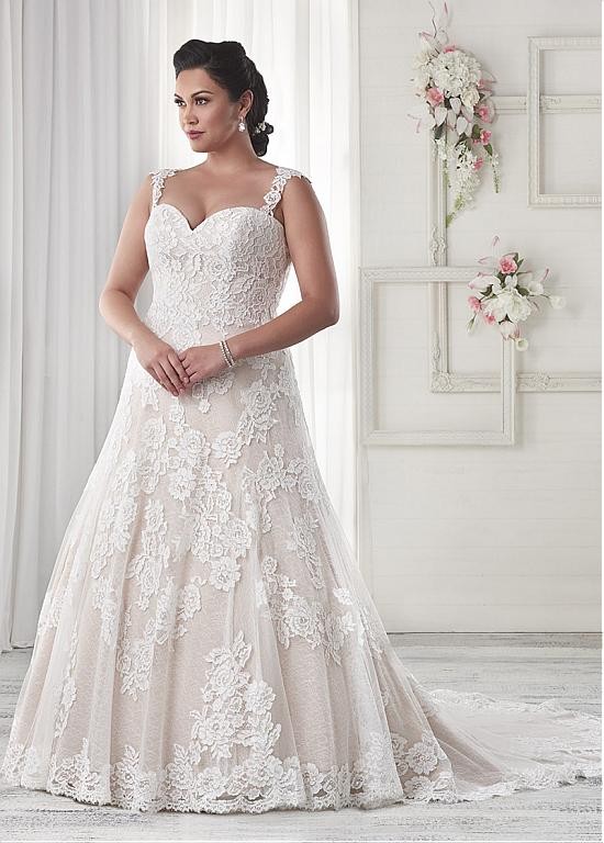 A-line Tulle Sweetheart Neckline Plus Size Wedding Dresses with Sequins  Lace Appliques