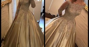 Formal Evening Party Pageant Gowns Long Sleeve Special Occasion Dress Dubai  2k17 Gold Lace Prom Dresses Cheap Vintage
