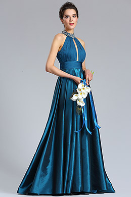 eDressit Sexy Halter Blue Beaded Evening Party Dress (00182205)