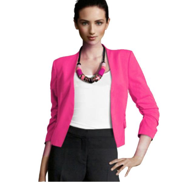 Women Slim Puff Sleeve Buttonless Short Blazer Suit Jacket Coat Lady Blazers  Coat of Arms China Jacket Microfiber Coat White Online with $34.36/Piece on