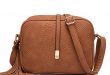 Small Crossbody Bags for Women Ladies Faux Leather Mini Shoulder Bag with  Tassel Purse Brown