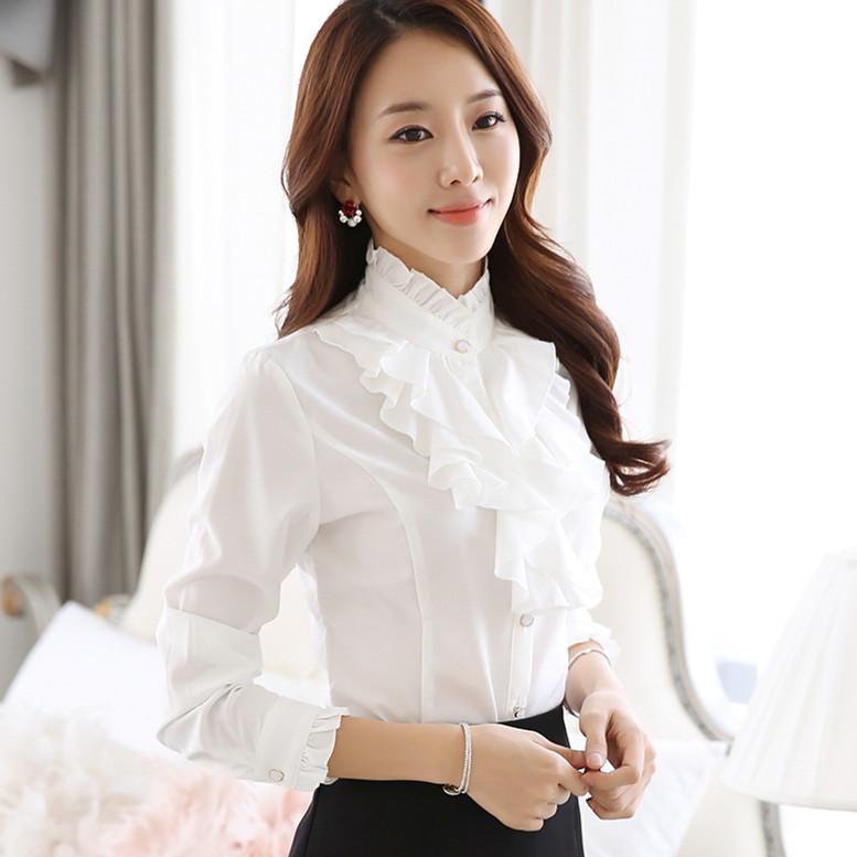 Tops with blouse collar