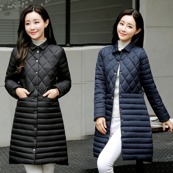 Buy Top Autumn Winter Long Coat Women Thin Parka New Arrivals Padded