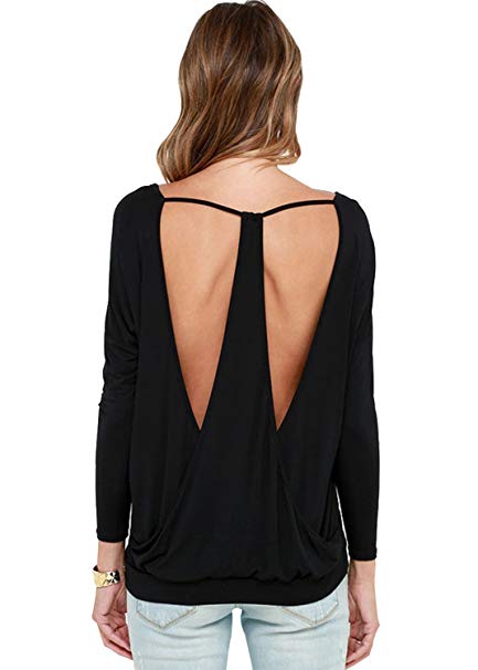 Amazon.com: Yucharmyi Women's Long Sleeve Blouse Stretchy Loose Tops