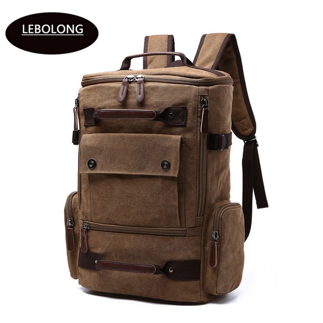 2019 New Backpack Men Canvas Backpack Large Capacity Bag for Travel