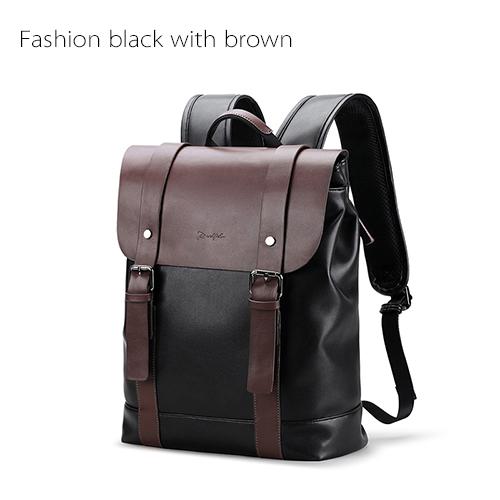 Deelfel Soft Leather Backpack Men Business Rucksack Fashion Bag