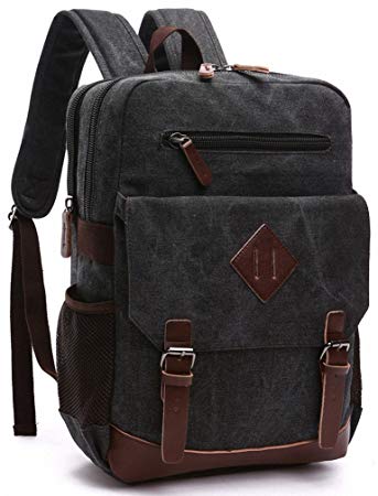 Amazon.com: Kenox Mens Large Vintage Canvas Backpack School Laptop