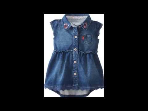 top beautiful jeans dresses for kids 2017 - YouTube