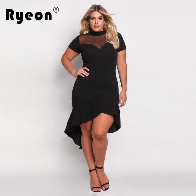 Ryeon Bodycon Dresses Big Sizes 2017 Summer Party Sexy Tunic Women