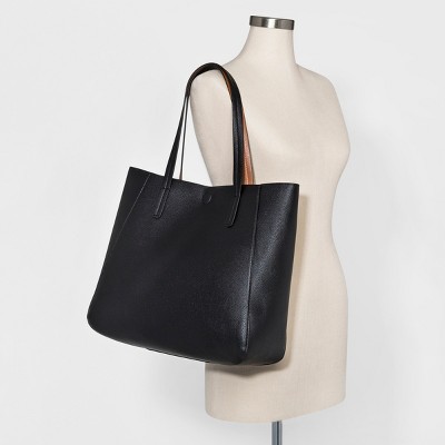 Small Reversible Tote Handbag - A New Day™ Black : Target