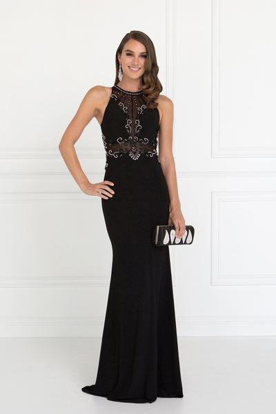 Long black evening gown gls 2298 u2013 Simply Fab Dress