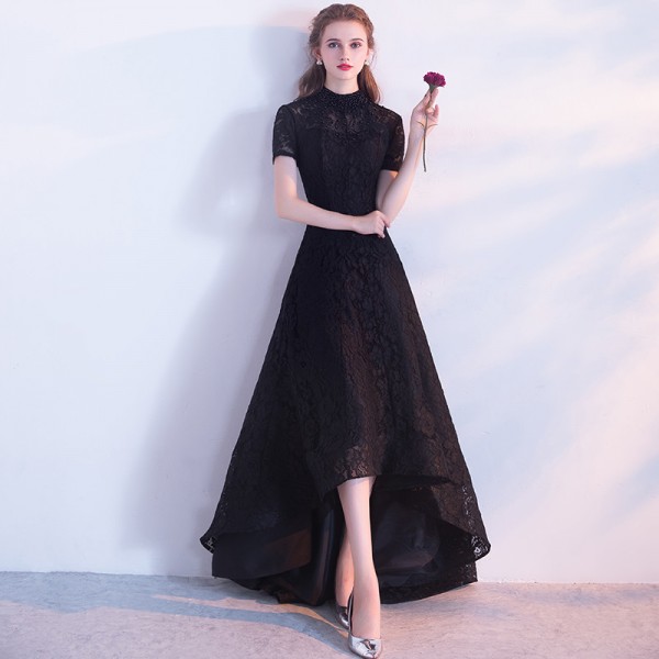 Buy Black Evening Dress The Bride Banquet Elegant Lace Party Gown