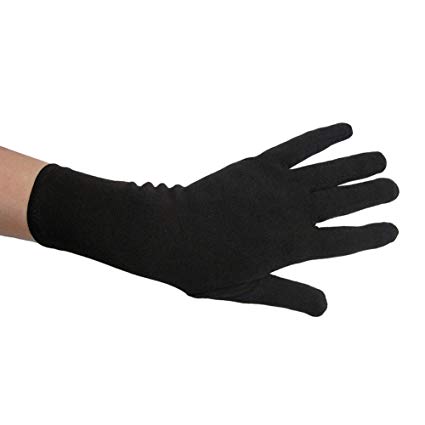 Amazon.com: Black Costume Gloves (Wrist Length) ~ Halloween Costume