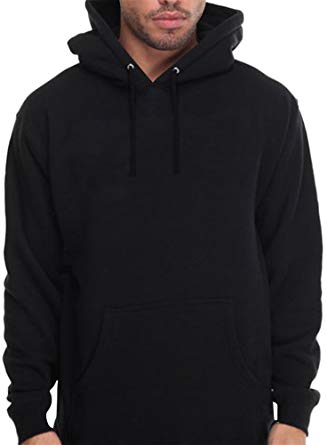 Amazon.com: CaliDesign Men's Plain Black Hoodie Pullover Sweatshirt